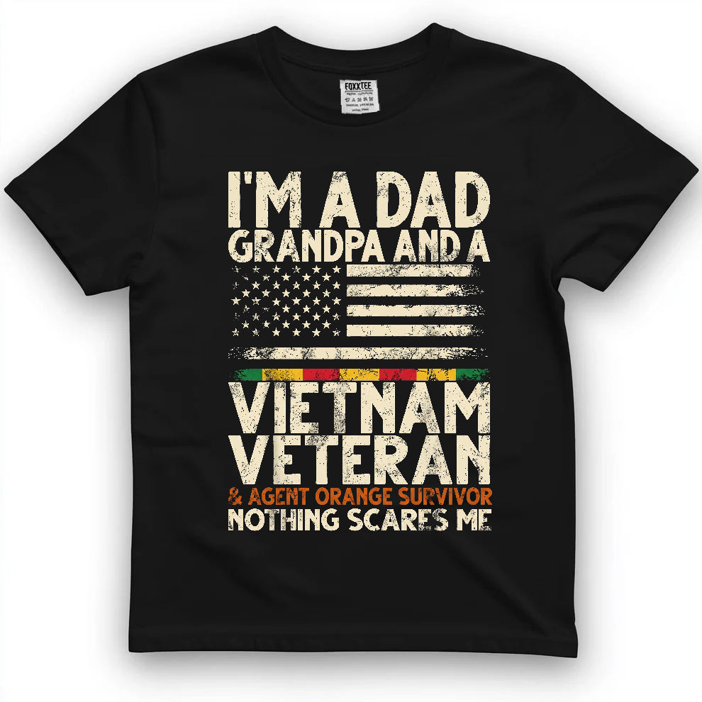 Dad, Grandpa & Vietnam Veteran Agent Orange Survivor Tee by OLDMANVET