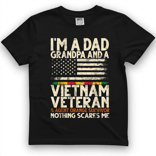Dad, Grandpa & Vietnam Veteran Agent Orange Survivor Tee by OLDMANVET